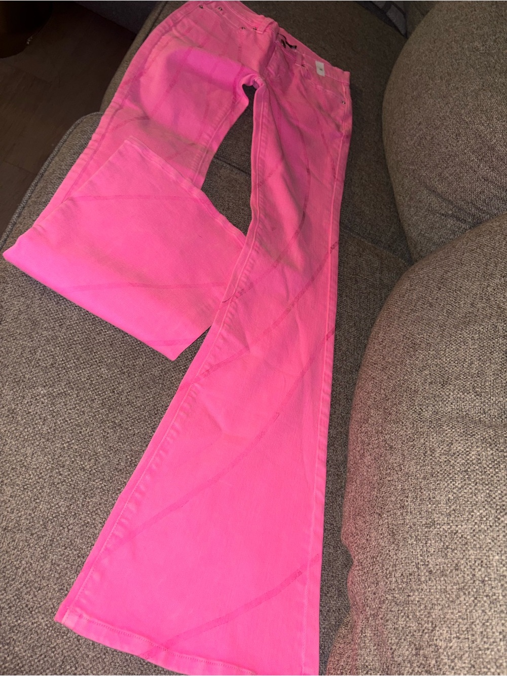 Retrofete Hot Pink Flare Pants size 26 #A